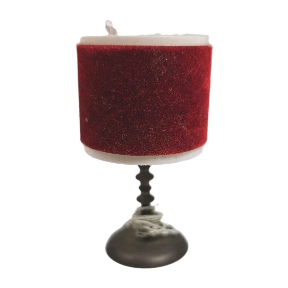 Lundby DollHouse Red Velvet Table Lamp Vintage 70s No Plug **READ**